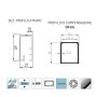 Porta Doccia Scorrevole Birkey Cromo Lucido BMA110 Cristallo 8 mm Ix Box Shower