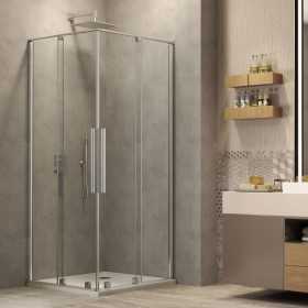 Ix Box Shower Box Angolare Con Ante Scorrevoli Fucsia BMA134 8 Millimetri