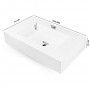 Top Lavabo Sospeso Gaia in Marmo Resina Finitura Asfalto colore Bianco Lullaby 