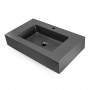 Top Lavabo Sospeso Gaia in Marmo Resina Finitura Asfalto colore Antracite Lullaby 