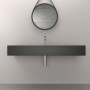 Top Lavabo Sospeso Giada in Marmo Resina Finitura Liscia colore Antracite Opaco Lullaby 