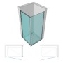 Ix Box Shower Lato Fisso per Porta Battente Euthalia LFS111BK 6 Millimetri Nero