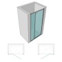 Ix Box Shower Porta Doccia Battente Liko One BMA120 Cristallo 8 Millimetri Chrome