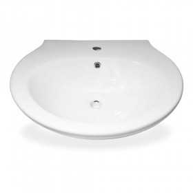 Duck Lavabo per Colonna a Pavimento e Sospesa Ceramica Bianco