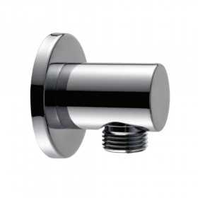 Ix Box Shower Presa Acqua in Ottone Cromato a Muro Tonda