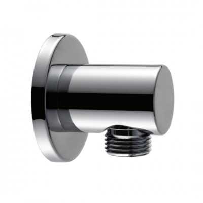 Ix Box Shower Presa Acqua in Ottone Cromato a Muro Tonda
