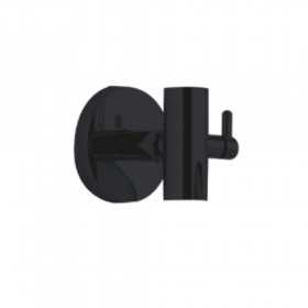 Ix Box Shower Gancio A Muro In Ottone Nero Opaco Per Colonna Olimpia Black