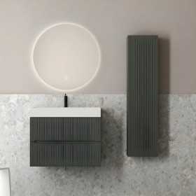 Mobile bagno composizione completa modello Butterfly 03 con specchio e colonna