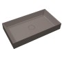 Lavabo da Appoggio Line Rettangolare in Ceramica Grigio Opaco Lullaby