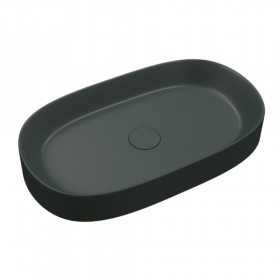 Lavabo da Appoggio Line Ovale in Ceramica Verde Alpi Opaco Lullaby