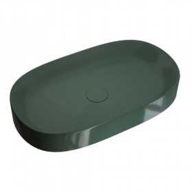 Lavabo da Appoggio Linbe Ovale in Ceramica Pino Lucido Lullaby