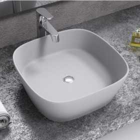 Aron Lavabo Ceramica Appoggio Bianco 44x44x14 cm