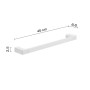 Porta salviette asciugamani Panarea bianco opaco cm 45 arredo bagno