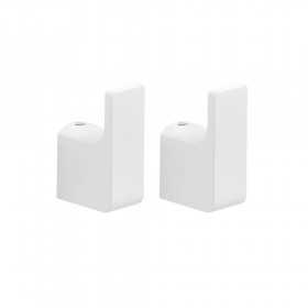 Appendiabiti accappatoio in ottone bianco opaco Panarea per bagno pezzi 2