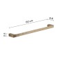 Porta salviette asciugamani Panarea oro opaco cm 60 arredo bagno