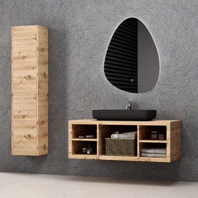 Mobile bagno composizione completa modello Variant 02 con specchio e colonna
