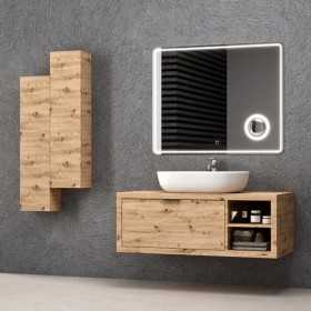 Mobile bagno composizione completa modello Variant 01 con specchio e colonne
