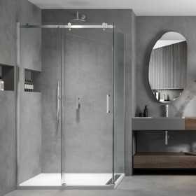 Lato fisso per Box Doccia Gemma Cristallo 8 millimetri Profilo Chrome Lucido