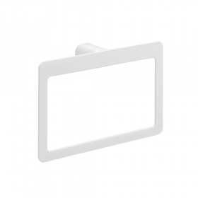 Porta salviette asciugamani ad anello Panarea in ottone colore bianco opaco cm 23 per bidet