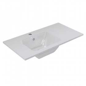 Lavabo ad incasso Chloe in marmo resina vasca bianco lucido vasca singola e doppia