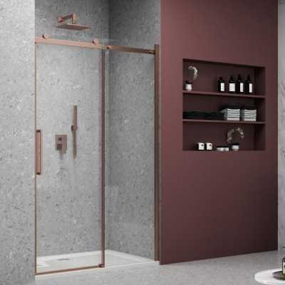 Porta Doccia Porta Scorrevole Barclay BMA920GDR Cristallo 8 mm Oro Rosa Ix Box Shower