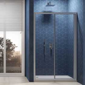 Porta Scorrevole Due Ante Betulla S153 Cristallo 5 Millimetri Chrome Ix Box Shower 