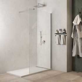 Parete Doccia Walk In Gardenia W901NK Cristallo 8 millimetri Nickel Ix Box Shower