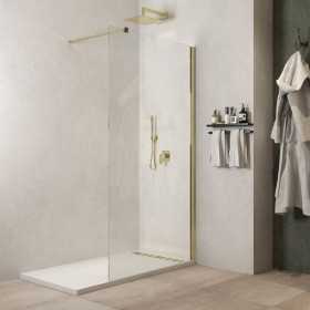 Parete Doccia Walk In Gardenia W901GD Cristallo 8 mm Oro Lucido Ix Box Shower