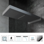 Soffione Doccia Square Parete Cascata in Acciaio Inox Nero 30 mm Ix Box Shower 