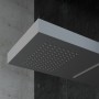 Soffione Doccia Square Parete Cascata in Acciaio Inox Nero 30 mm Ix Box Shower 