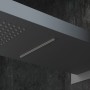 Soffione Doccia Square Parete Cascata in Acciaio Inox Nero 30 mm Ix Box Shower 