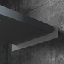 Soffione Doccia Square Parete Cascata in Acciaio Inox Nero 30 mm Ix Box Shower 