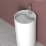 Lavabo Tondo Free Standing Isto One in Art Stone Colore Bianco Opaco Lullaby 