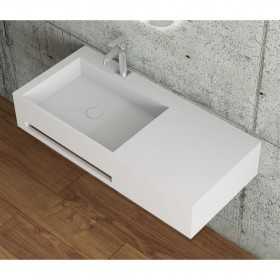 Lavabo Consolle Herman Basin in Art Stone Colore Bianco Opaco Lullaby 
