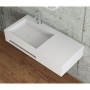 Lavabo Consolle Herman Basin in Art Stone Colore Bianco Opaco Lullaby 