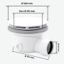 Piletta Per Piatti Flat Con Cover in ABS Ix Box Shower