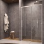 Porta Doccia Scorrevole Birkey Bianco Opaco BMA110WHM Cristallo 8 mm Ix Box Shower