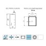 Porta Doccia Scorrevole Birkey Bianco Opaco BMA110WHM Cristallo 8 mm Ix Box Shower