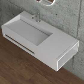 Lavabo Consolle Wake in Art Stone Colore Bianco Opaco Lullaby 