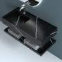 Mensola Inferiore per Lavabo Consolle Rangiroa in Art Stone Colore Black e White Venato 100 cm Lullaby