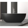 Vasca Free Standing Hulhule in Art Stone Colore Nero e Bianco Opaco Lullaby 