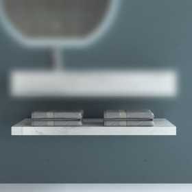 Mensola Inferiore per Lavabo Consolle Rangiroa in Art Stone Colore White Venato 100 cm Lullaby 