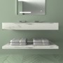 Mensola Inferiore per Lavabo Consolle Raiatea in Art Stone Colore White Venato 120 cm Lullaby 