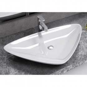 Roman Lavabo Appoggio Ceramica Bianco Lucido 68x47,5x12,5 cm