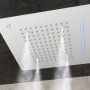 Soffione Doccia Quadrato a LED ad Incasso a Soffitto Bianco Opaco Ix Box Shower 