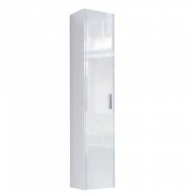 Colonna Alvin reversibile mobile bagno 1 anta e 3 ripiani in vetro cm 162x34x35