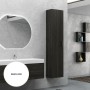 Colonna Alvin reversibile mobile bagno 1 anta e 3 ripiani in vetro cm 162x34x35