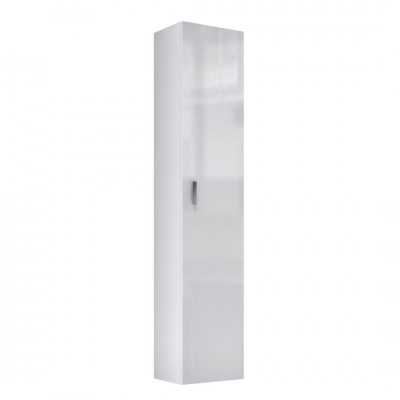 Colonna Ginevra reversibile mobile bagno 1 anta e 2 ripiani in vetro cm 162x34x25