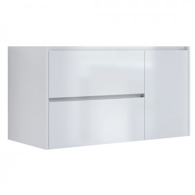 Base porta lavabo Luis Nordikflat con due cassetti e anta laterale
