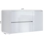 Base porta lavabo Luis Nordikflat con due cassetti e anta laterale